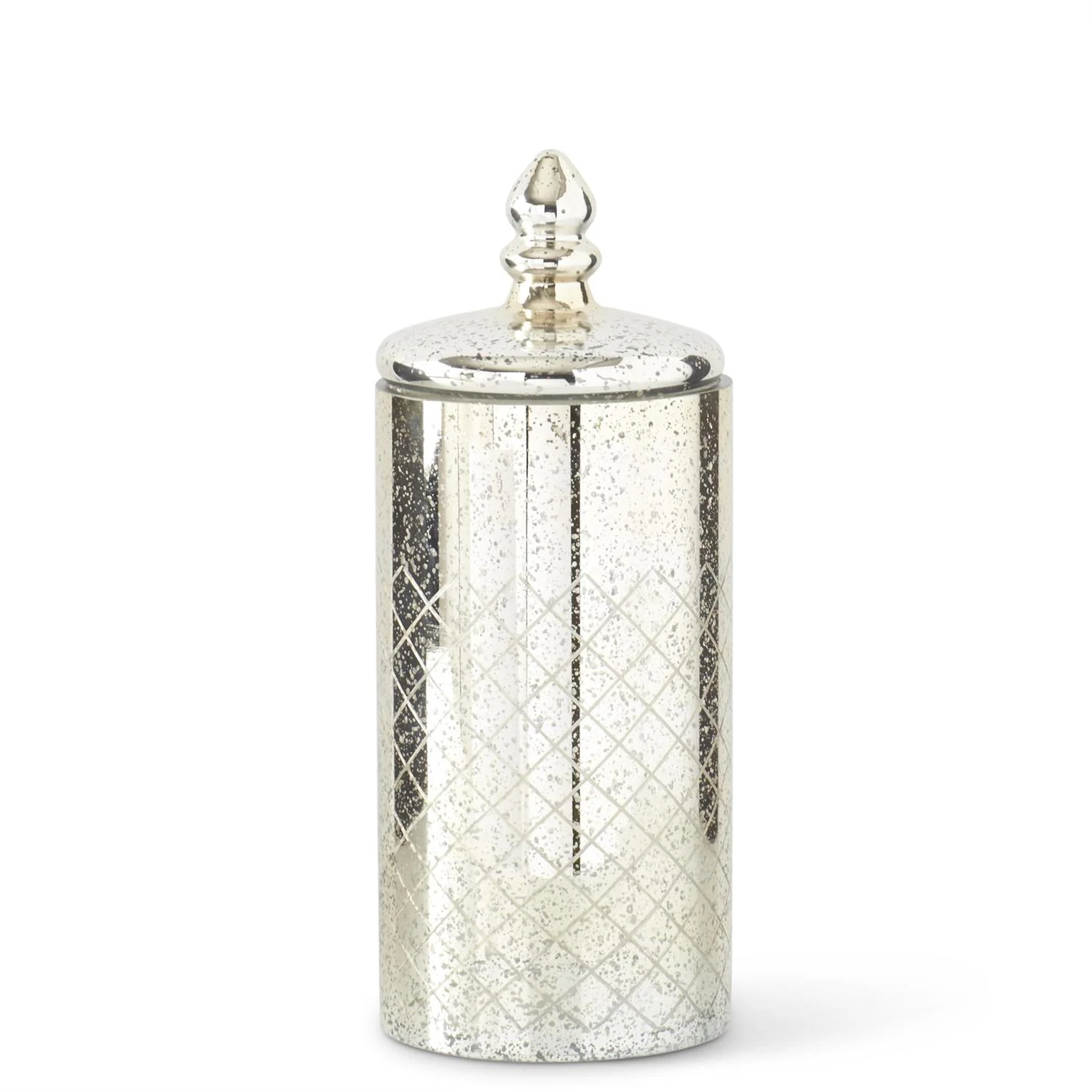 Mercury Glass Jar with Lid - Sold Individually - Image 9