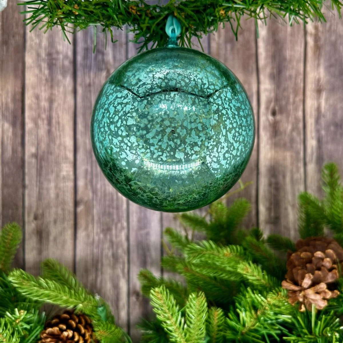 Mercury Glass Ornament Hand Blown Top - Image 10