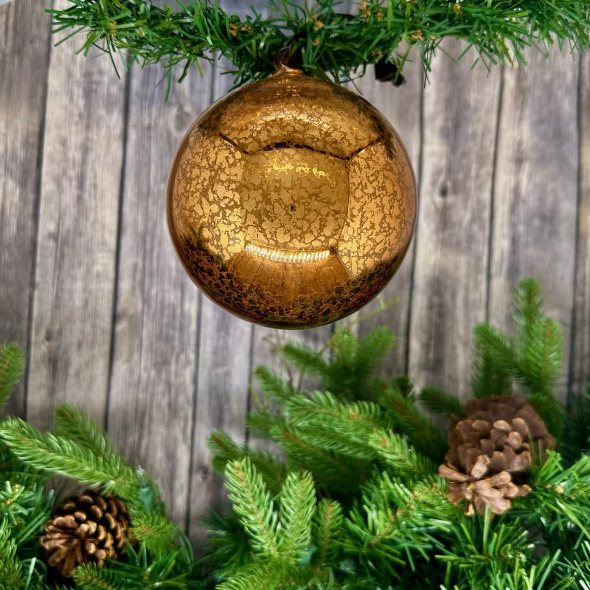 Mercury Glass Ornament Hand Blown Top - Image 9