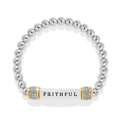 Meridian Faithful Two Tone Stretch Bracelet - Image 2