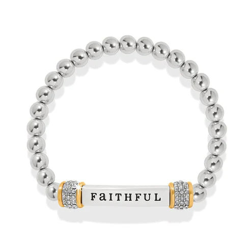 Meridian Faithful Two Tone Stretch Bracelet - Image 4