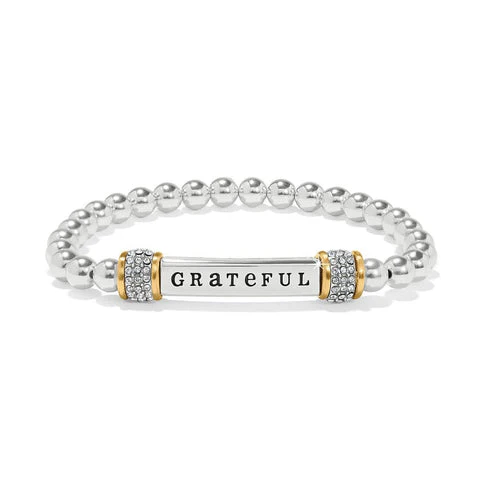 Meridian Grateful Two Tone Stretch Bracelet - Image 3