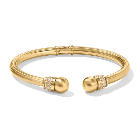 Meridian Open Hinged Bangle Gold