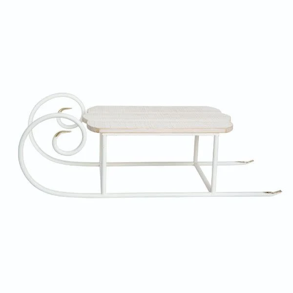 Metal Gold Tipped Sled Decor