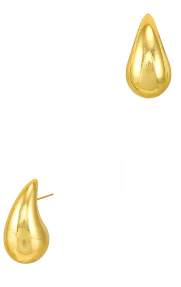 Metal Tears Charm Earring - Bottega Veneta Dupes - Image 6