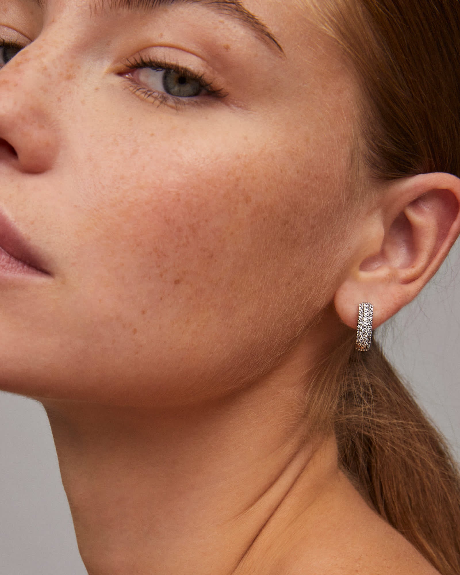 Mikki Pave Huggie Earrings - Image 3