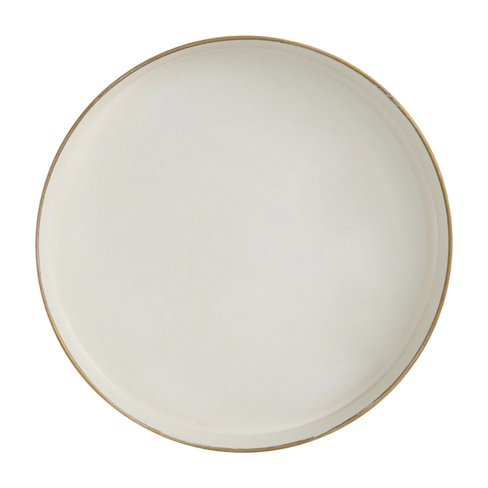Mimosa Round Tray - White