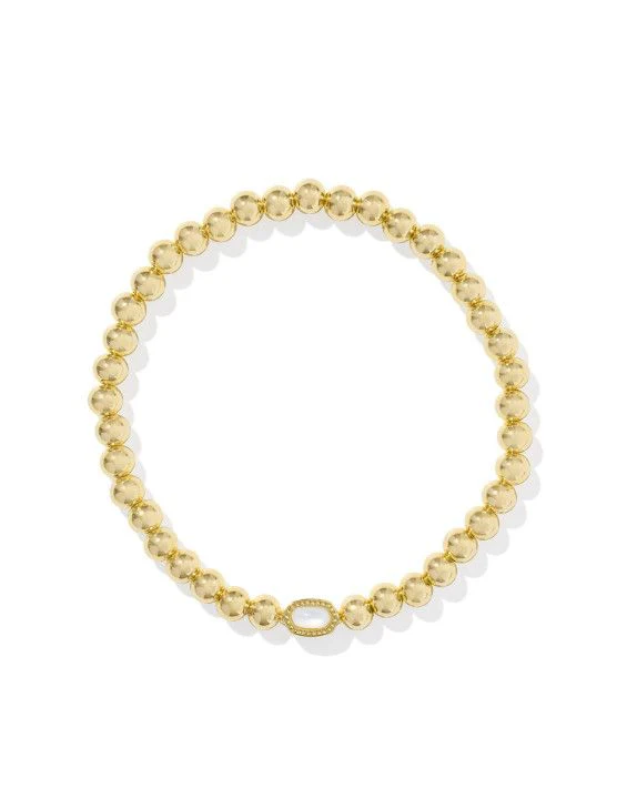 Mini Elaina Stretch Bracelet Ivory Mother of Pearl - Image 2