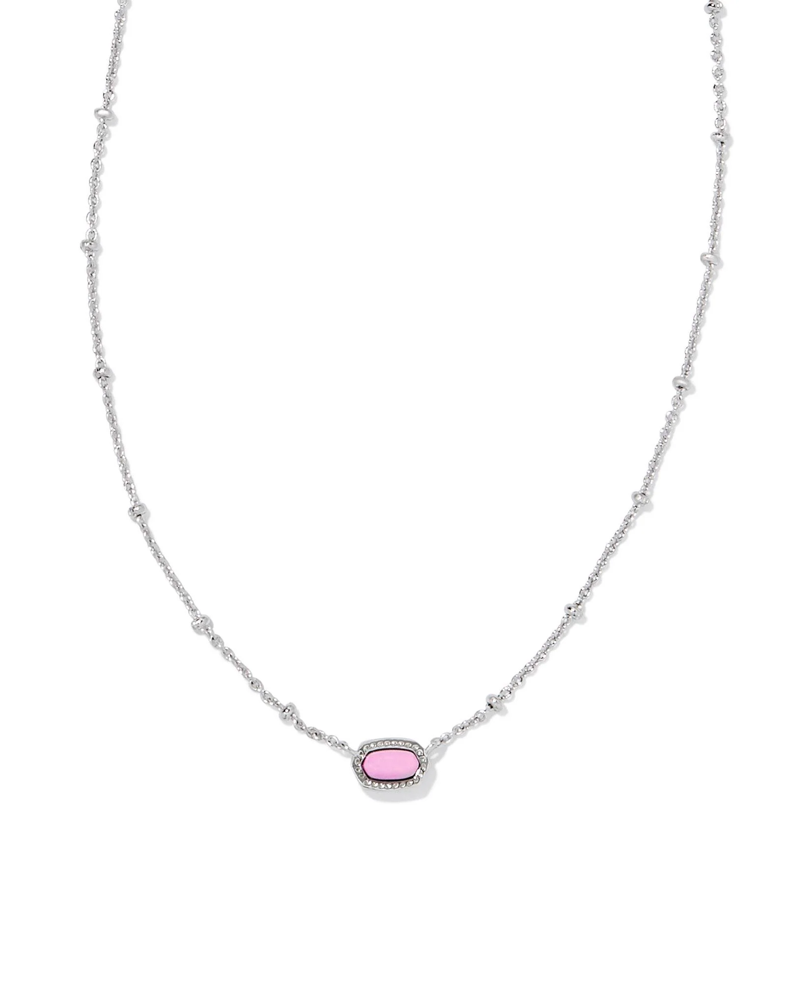 Mini Elisa Satellite Short Pendant Silver Necklace - Image 3