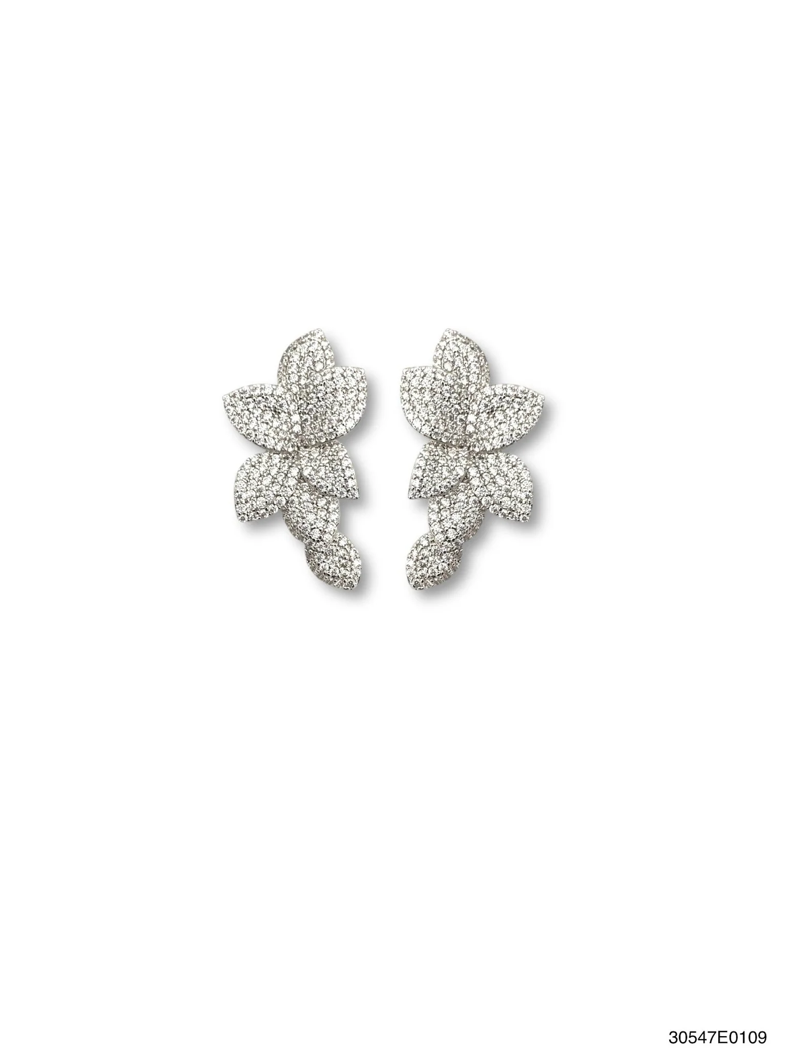 Mira Medium Plumeria Earrings - Image 3