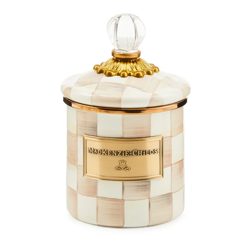 Mocha Check Demi Canister - Image 2
