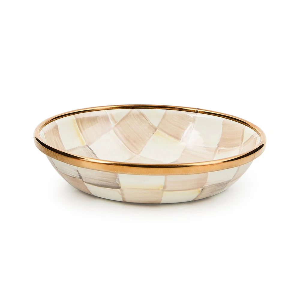 Mocha Check Dipping Bowl - Image 2