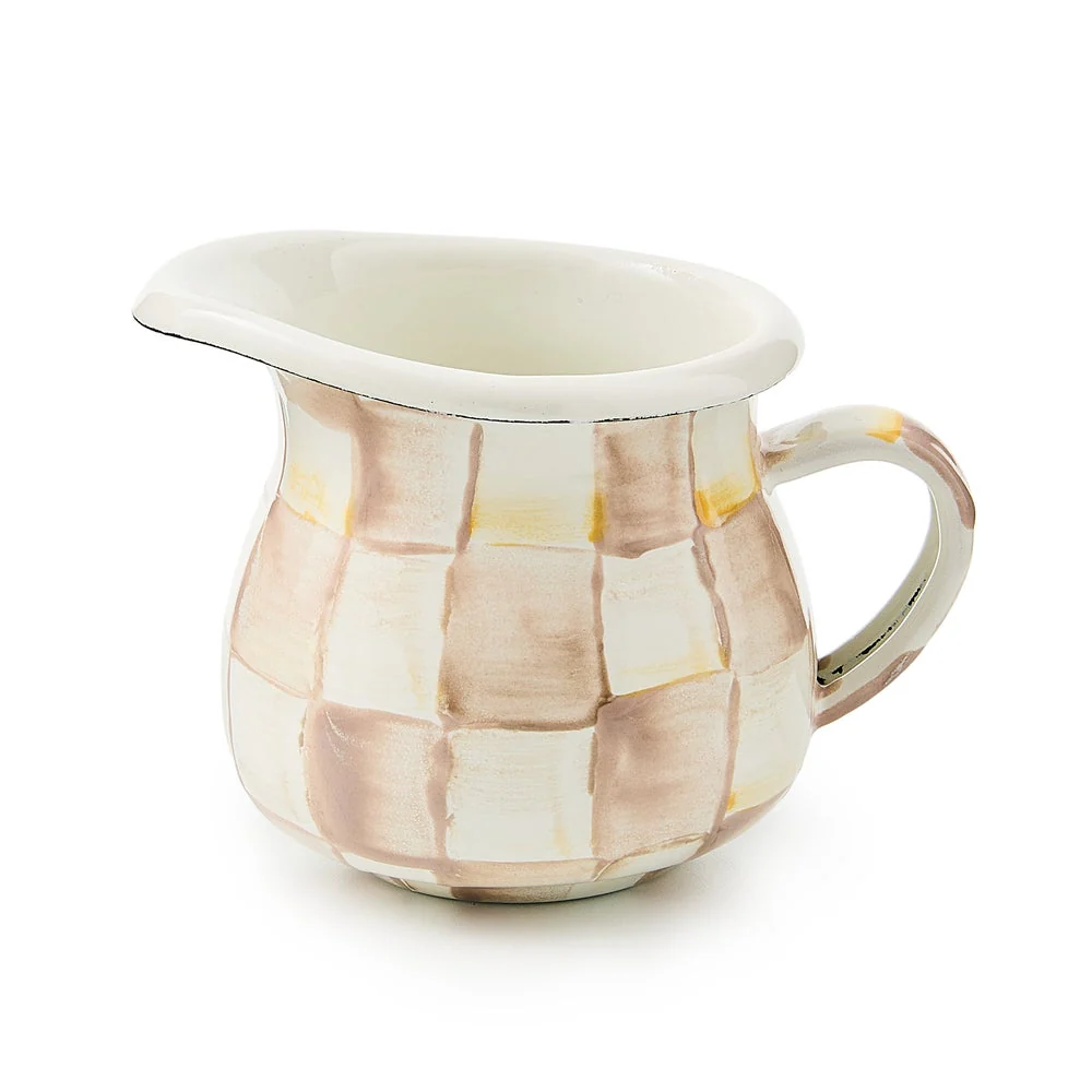 Mocha Check Little Creamer