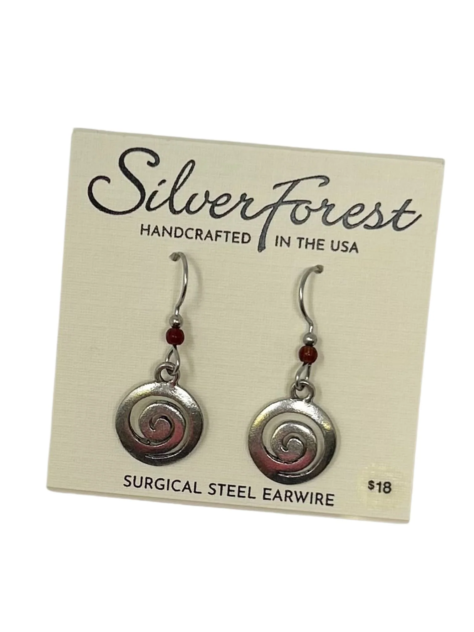 Modern Spiral Drop Earrings - Image 2