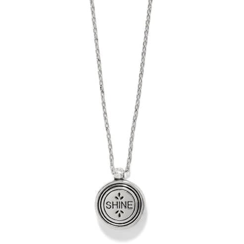 Mosaic Round Two Tone Mini Necklace - Image 2