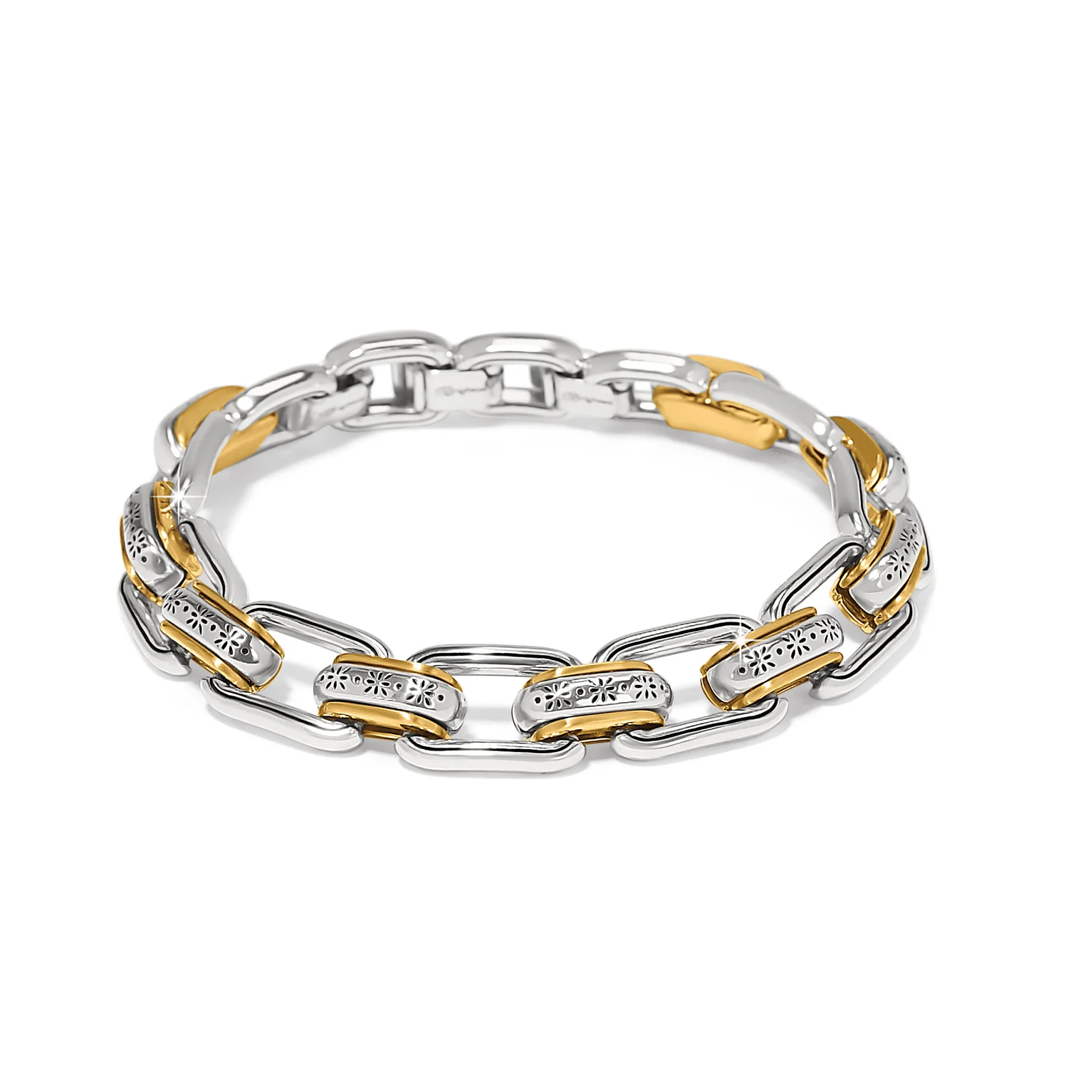 Mosaic Two Tone Links Bracelet - Image 3