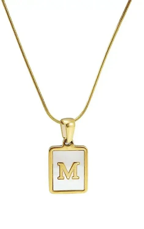 Mother of Pearl Initial