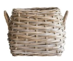 Natural Rattan Baskets with Handles - Image 2