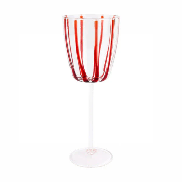 Nuovo Stripe Red Wine Glass