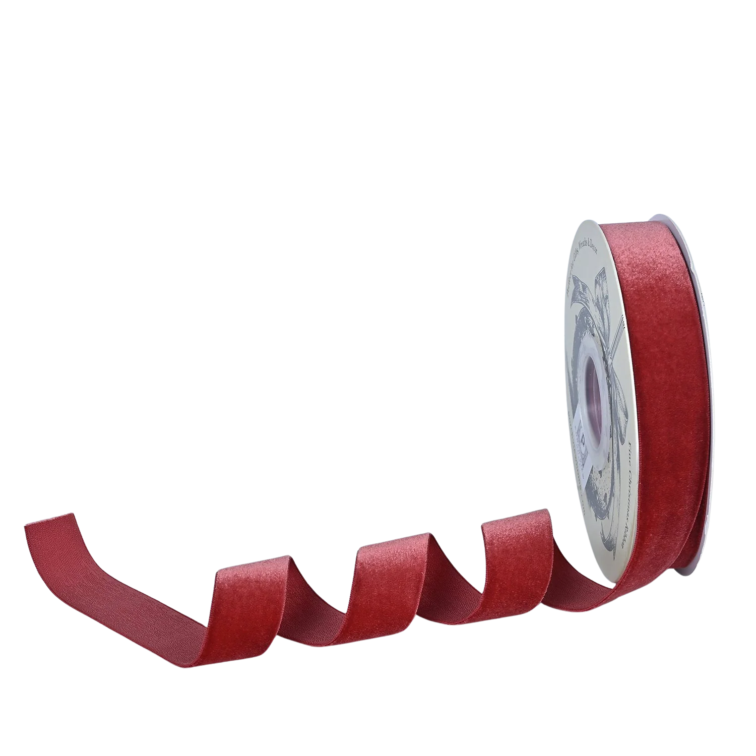 Nutmeg Velvet Finishing Ribbon 1" - Image 2