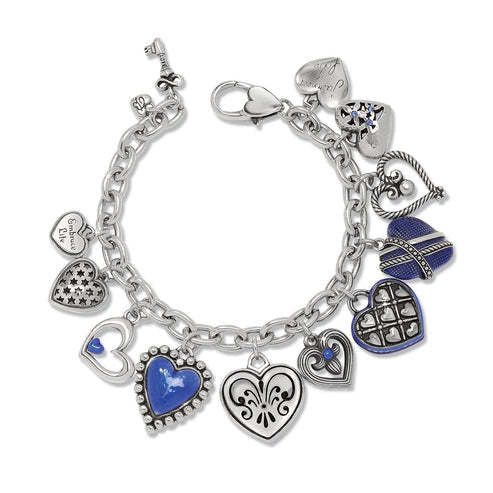 One Heart Link Charm Bracelet - Image 2