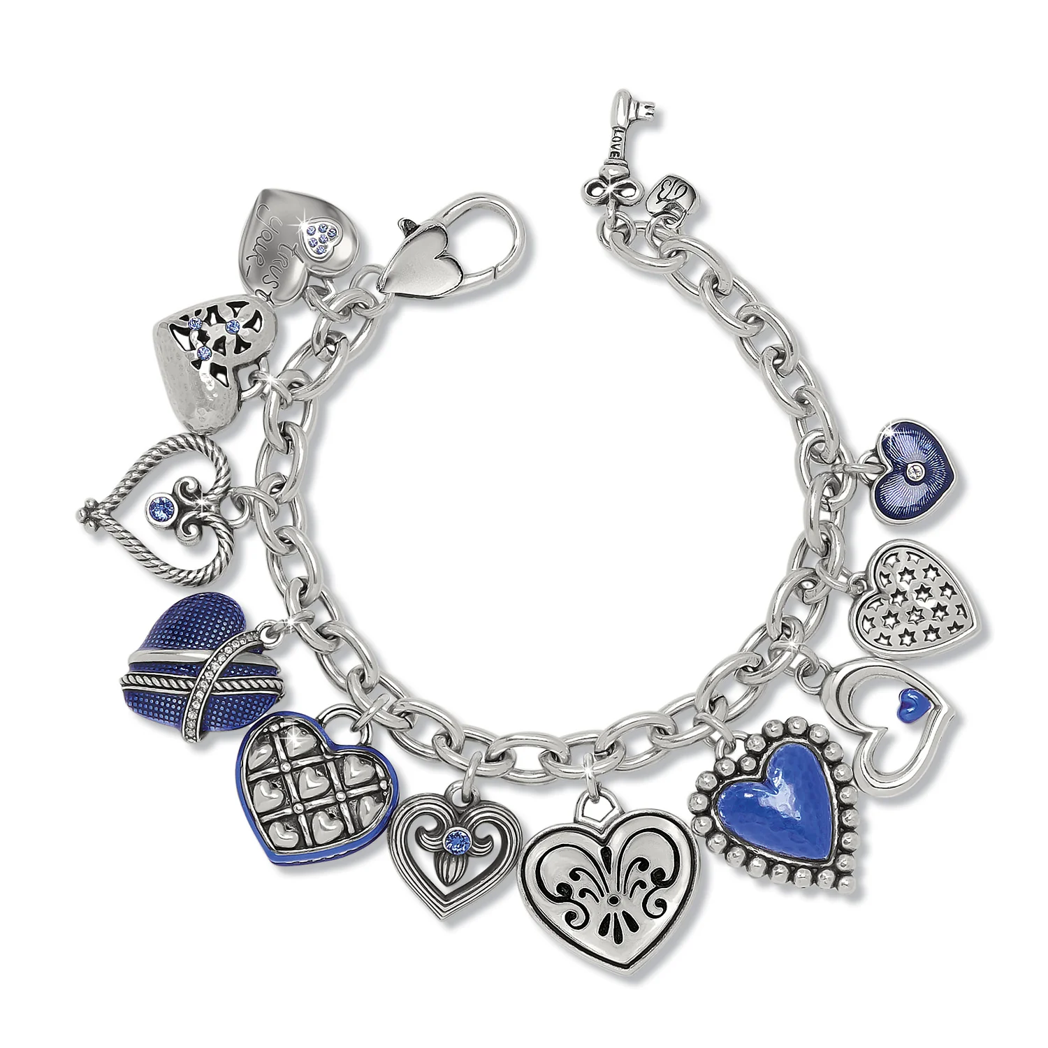 One Heart Link Charm Bracelet - Image 4