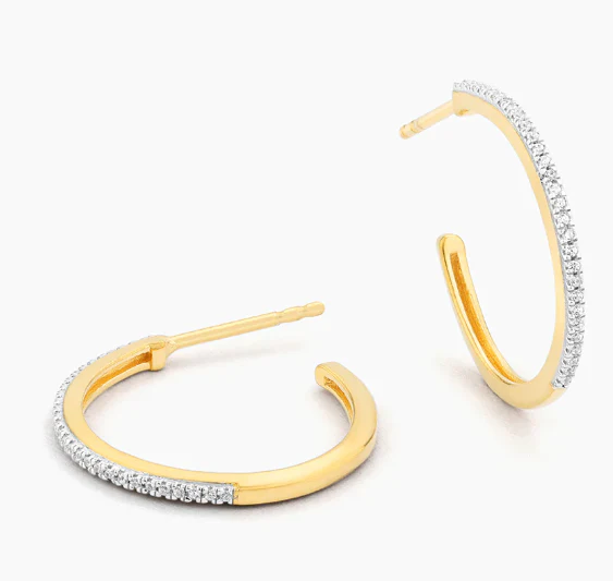 One Hot Havana Night Sterling Silver Hoop Earrings