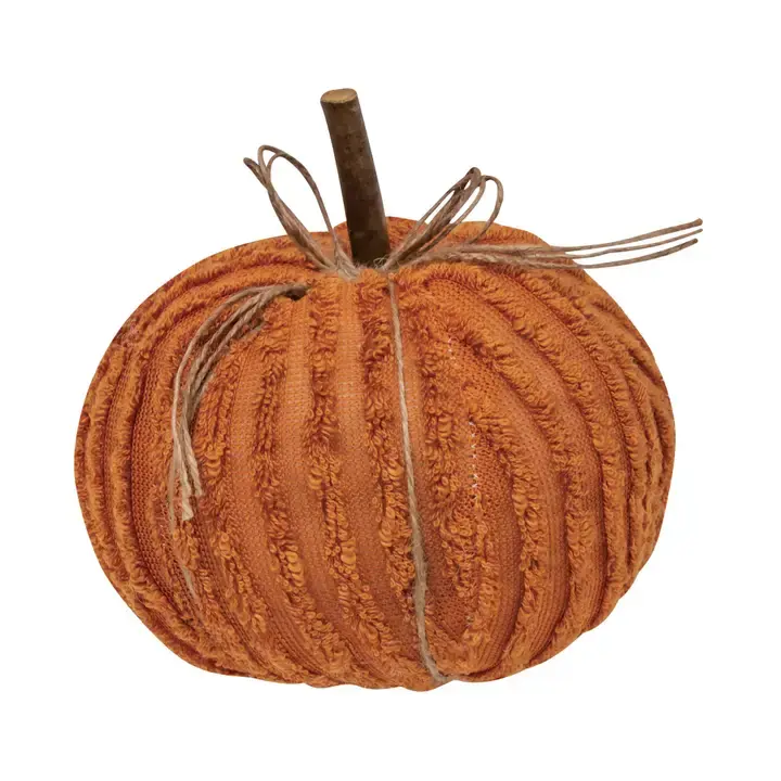 Orange Chenille Pumpkin, 6"