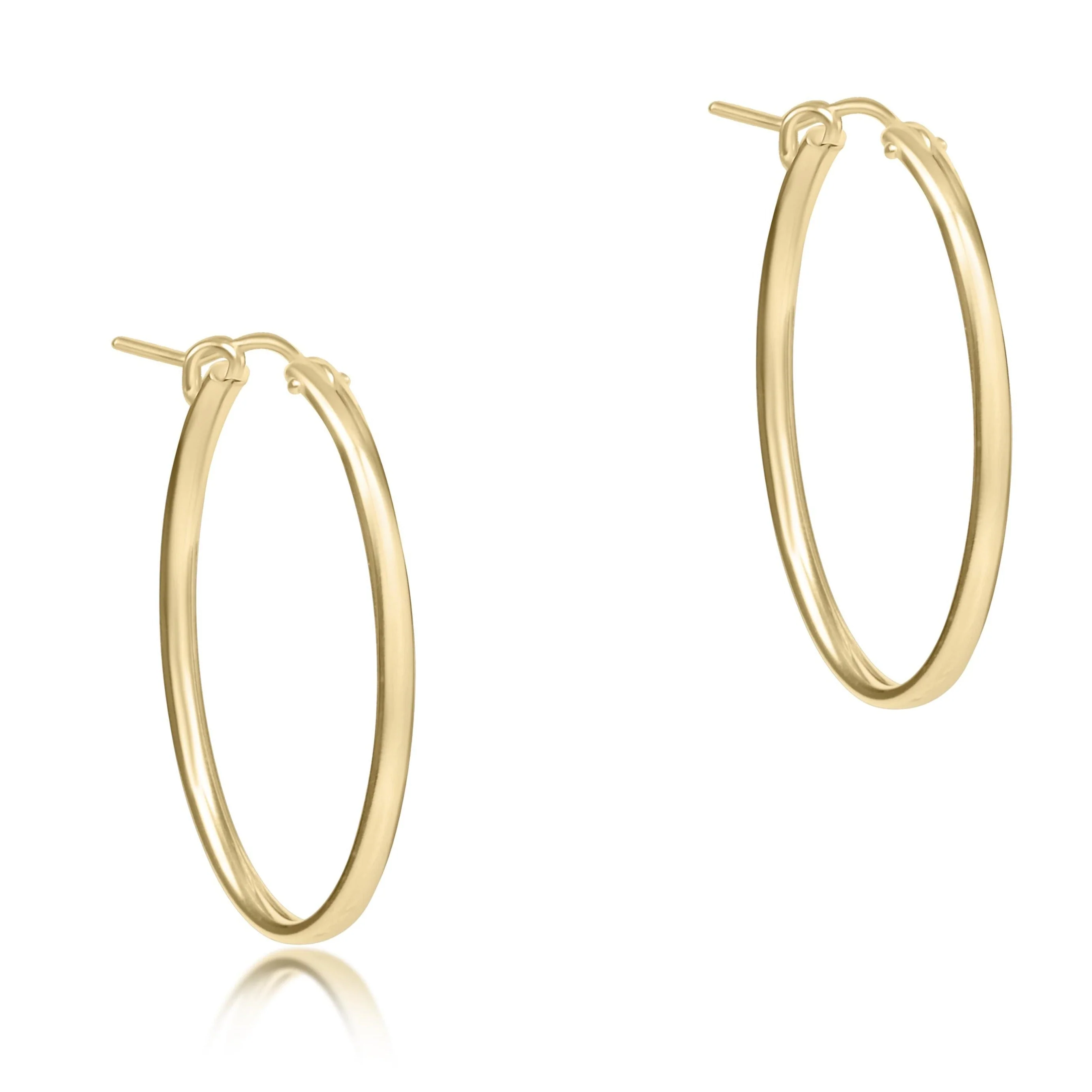 Oval Gold 1" Hoop- Smooth - Image 2