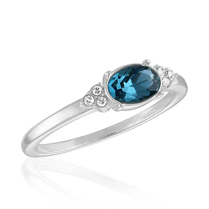 Oval Montana Blue Statement Stack Ring - Image 7