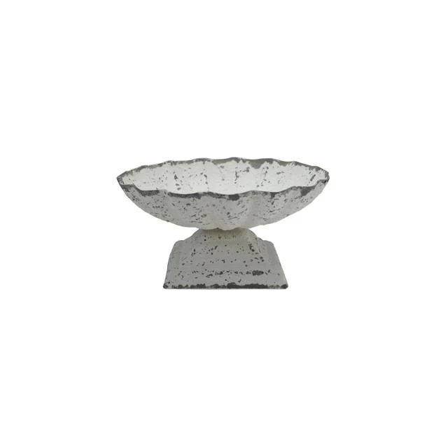 Painted Cast Iron Bowl, Distressed Finish - Image 3