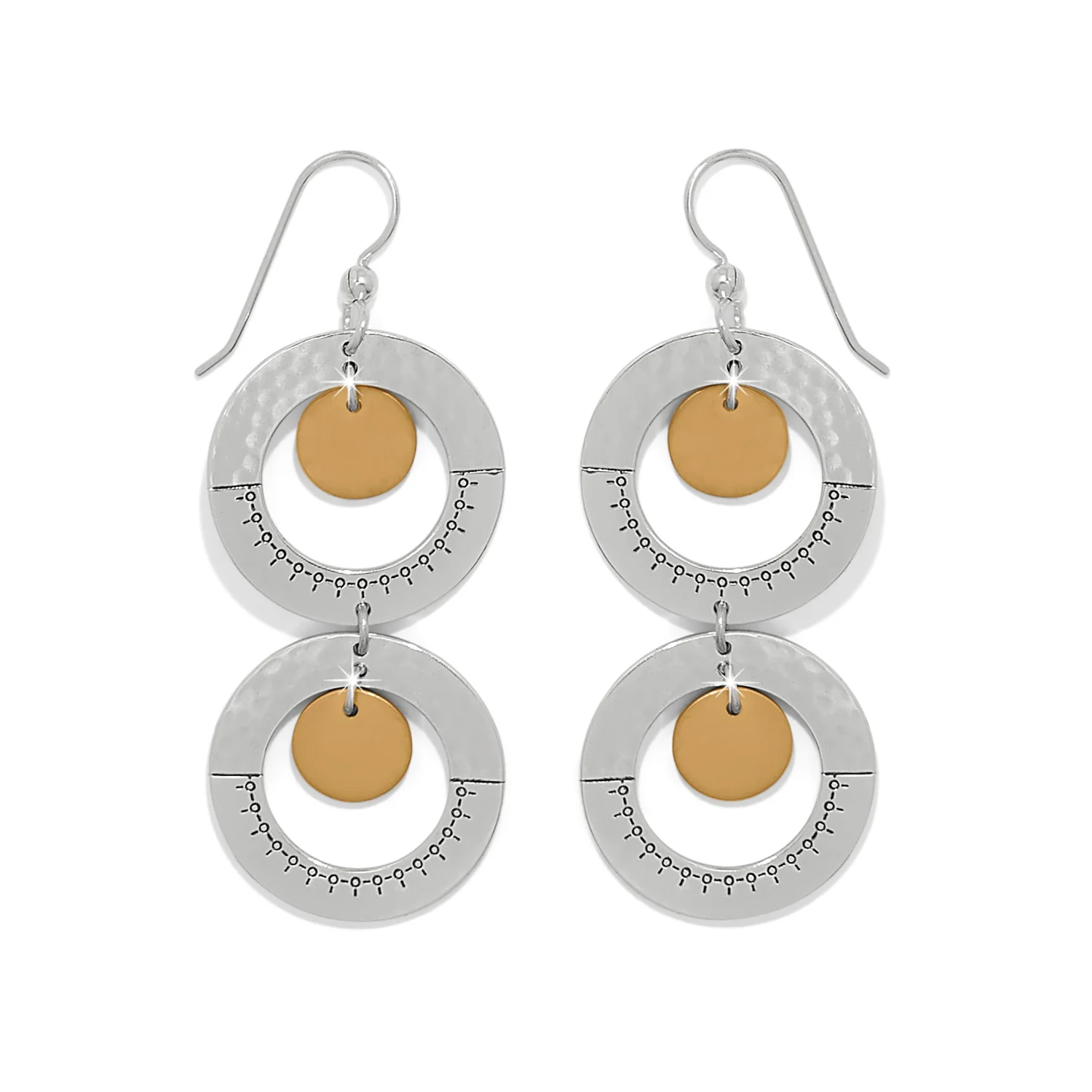 Palm Canyon Two Tone French Wire Earrings