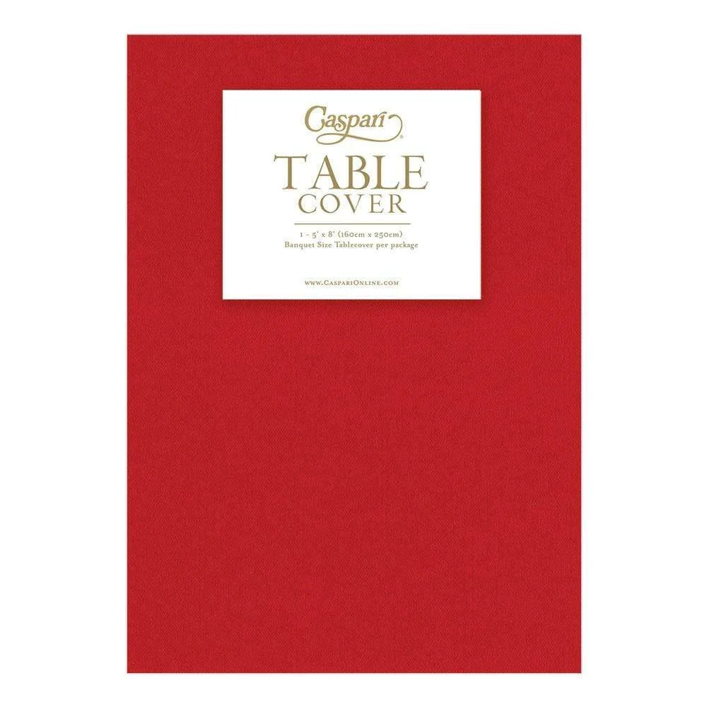 Paper Linen Solid Table Cover Red - Image 2
