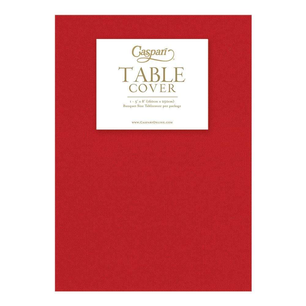 Paper Linen Solid Table Cover Red - Image 4