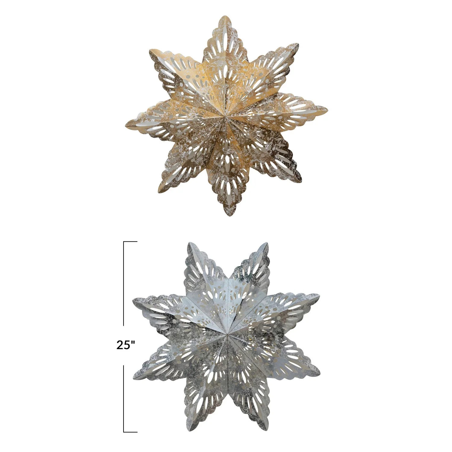 Paper Snowflake Ornament With LED Light String - Image 2