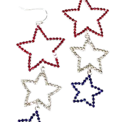Patriotic Star Dangle Earrings