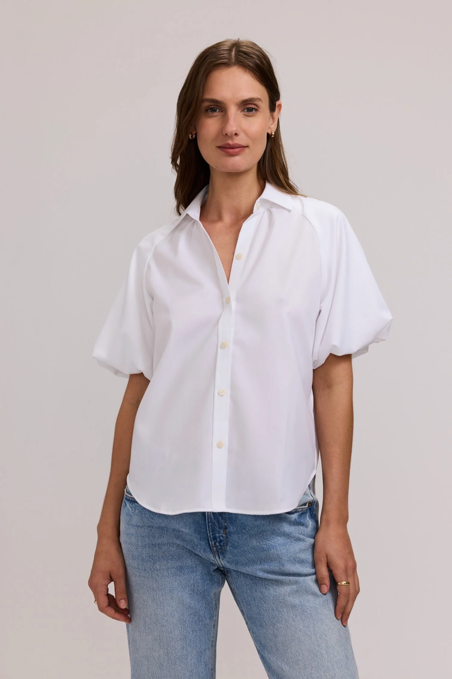 Paula Solid Puff Sleeve Shirt - Image 5