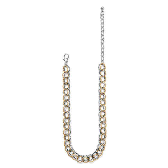 Pebble Link Two Tone Necklace - Image 4