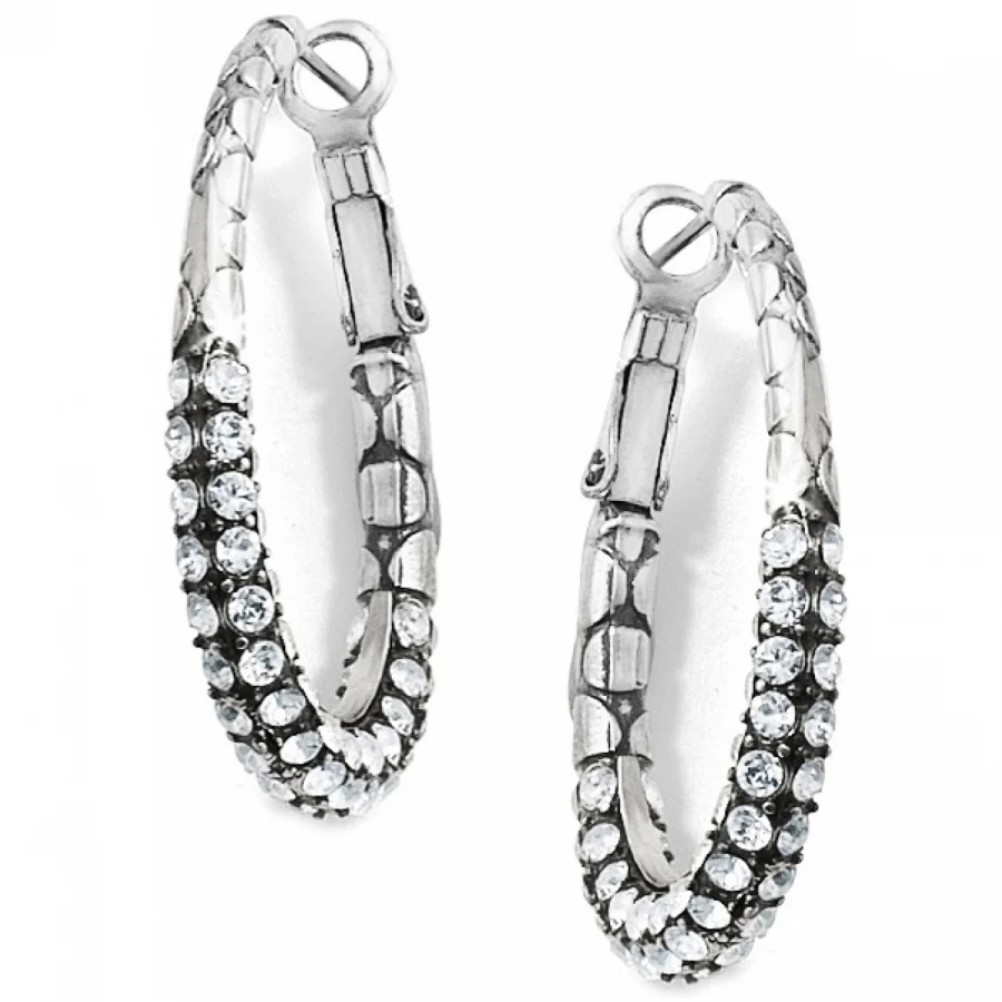 Pebble Pave Hoop Earrings - Image 4