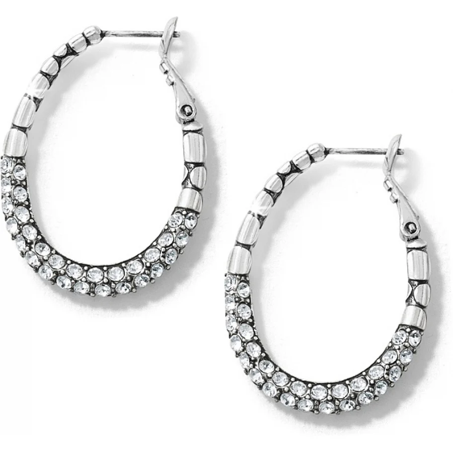 Pebble Pave Hoop Earrings - Image 5