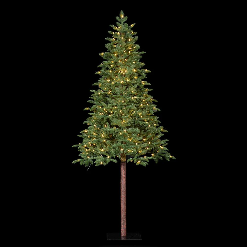 Pencil Pine Tree x517 With 350 Warm White LED Lights on Metal Stand Green - Image 3