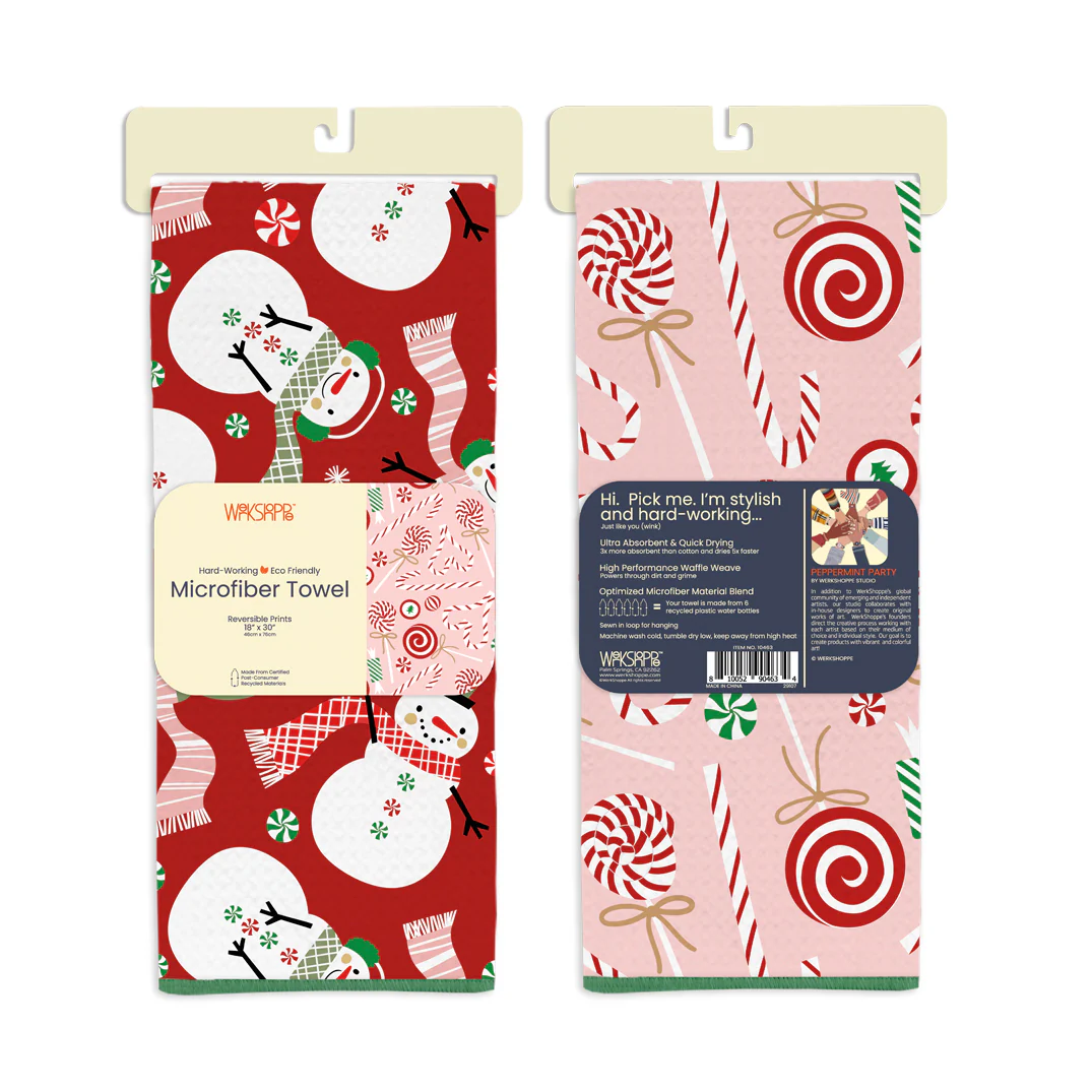 Peppermint Party Microfiber Towel - Image 2