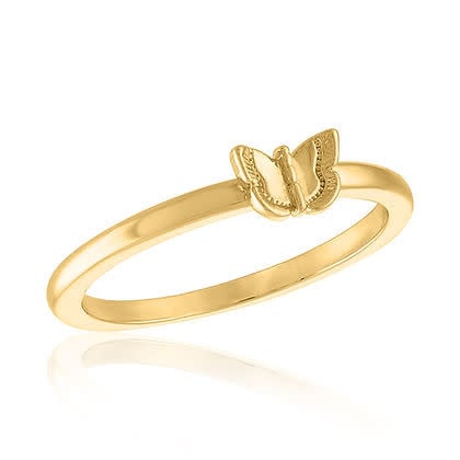 Petite Butterfly Gold Layers Ring - Image 3