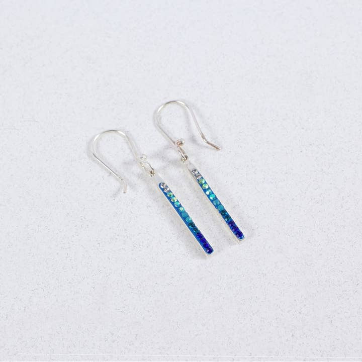 Petite Color Stick Earrings Blue