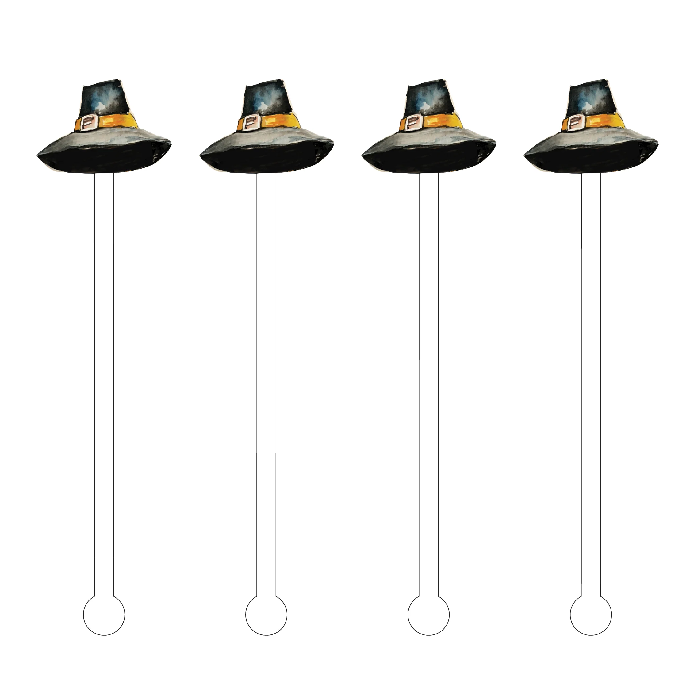 Pilgrim Hat Acrylic Stir Sticks