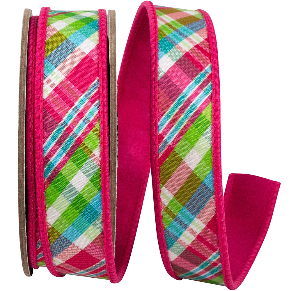 Plaid Festivity Deluxe Dupioni Backed Wired Edge Ribbon - Image 2