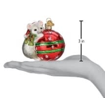 Playful Christmas Mouse Ornament - Image 3