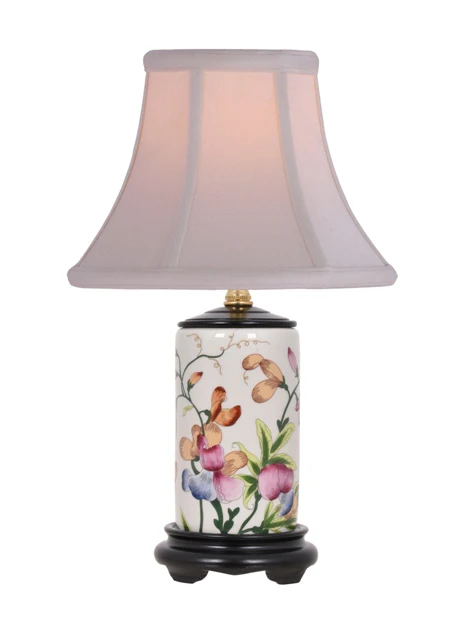 Porcelain Floral Pencil Box Lamp