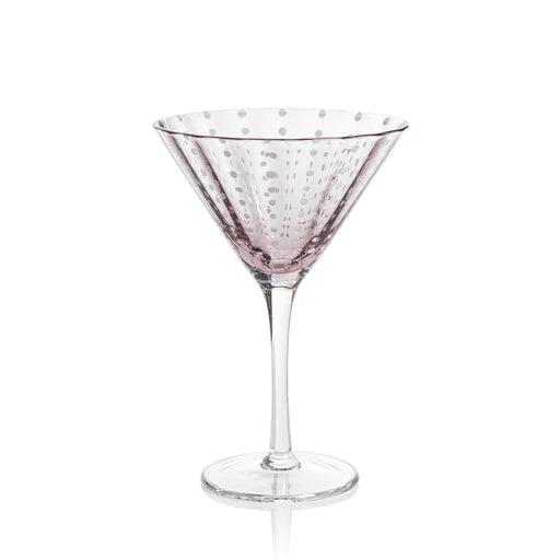 Portofino White  Dot Martini - Purple