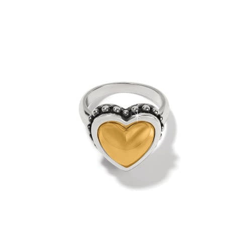 Pretty Tough Bold Heart Two Tone Ring - Image 3